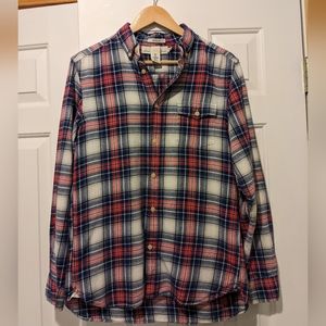 H&M Men's SM Regular Fit Oxford Flannel (Blue, Red & Tan) - Excellent Condition